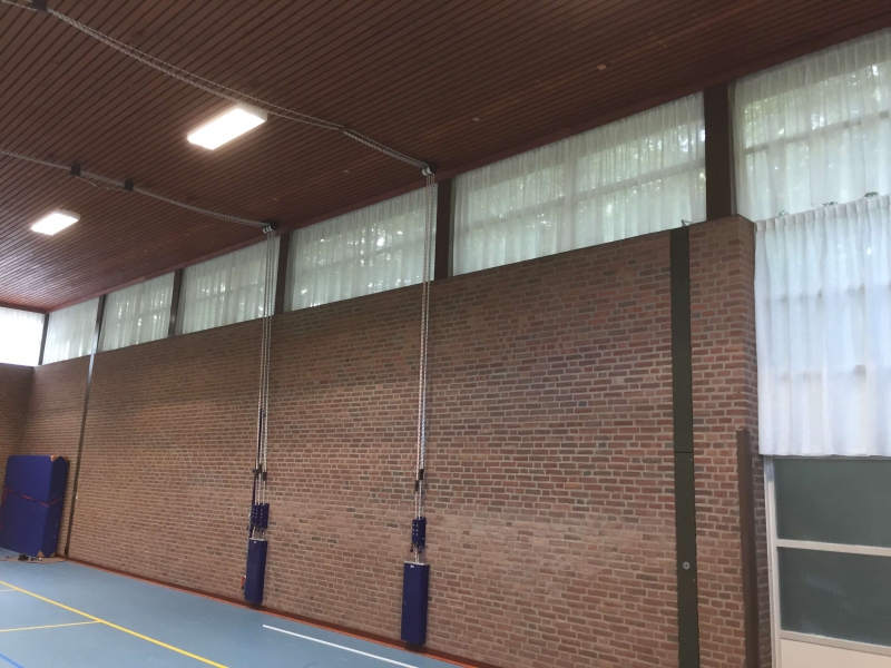 Gordijnen gymzaal